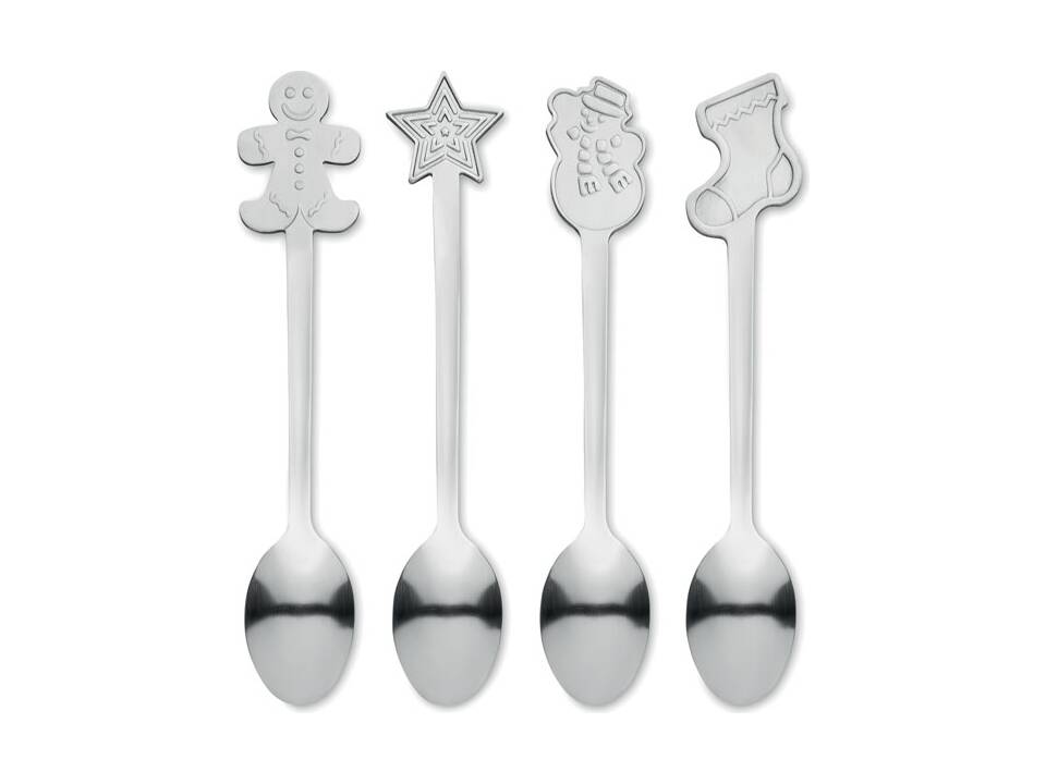 Set  4 cuillères à thé de Noël 3