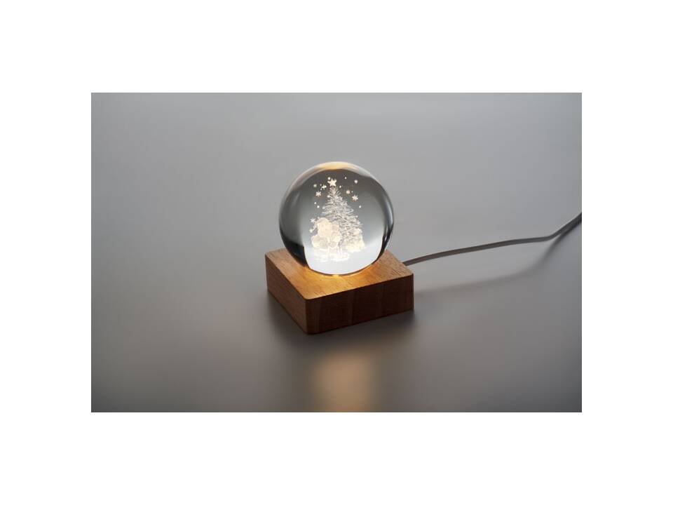 Boule de Noël verre avec LED 5