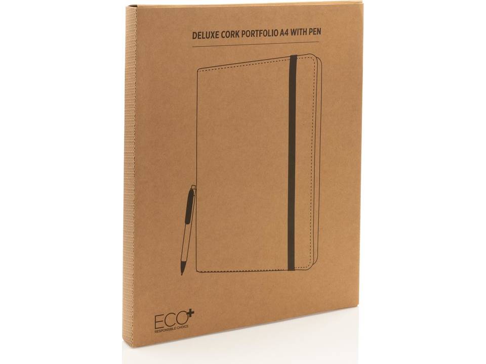 Conférencier A4 en liège avec stylo Deluxe 9