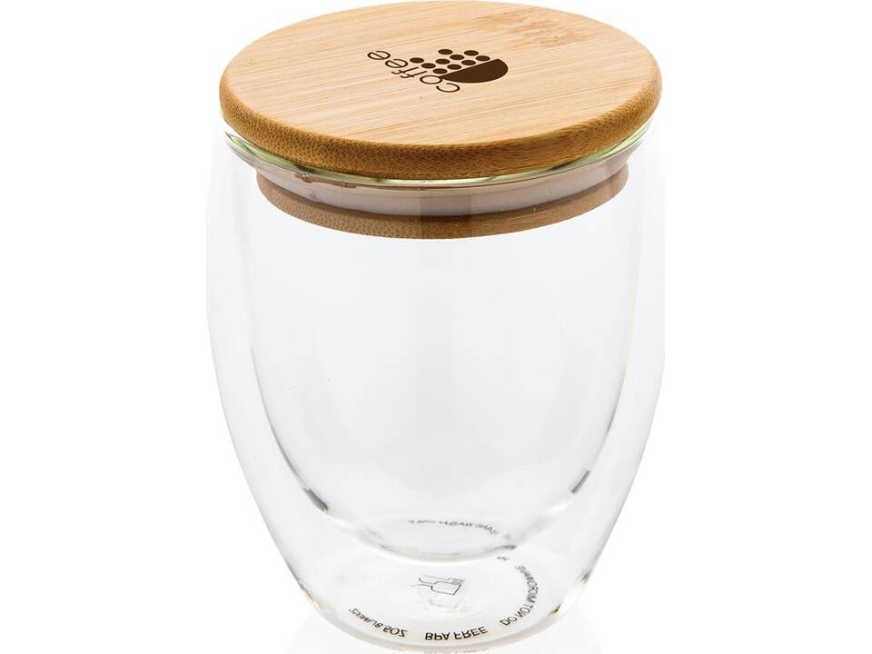 Verre double paroi 250ml avec couvercle en bambou 5
