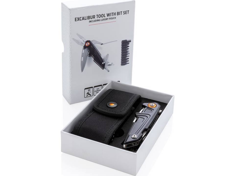 Outil multifonctions avec jeu d'embouts Excalibur 8