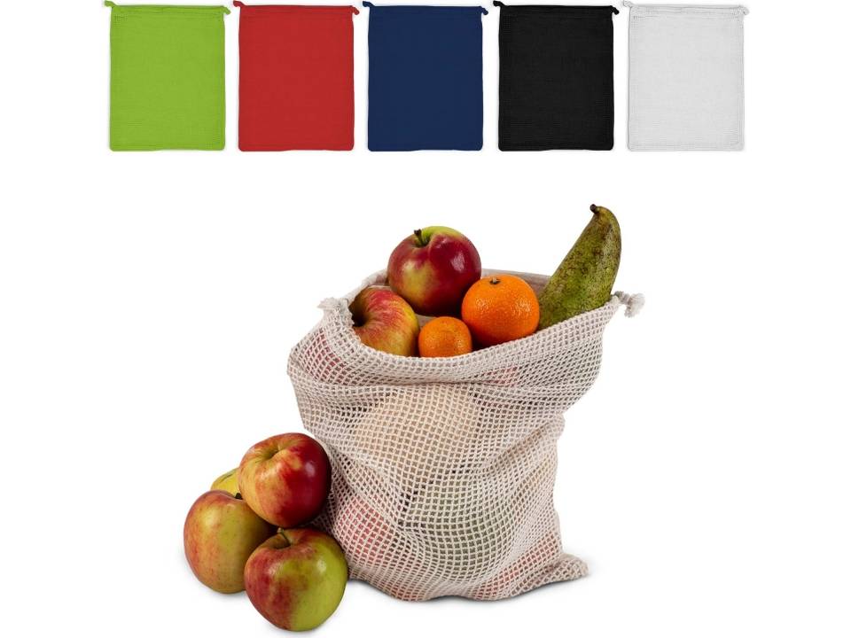 Sac Couleurs Porte-Nourriture, Réutilisable, en Coton Oeko-Tex® 25x30cm
