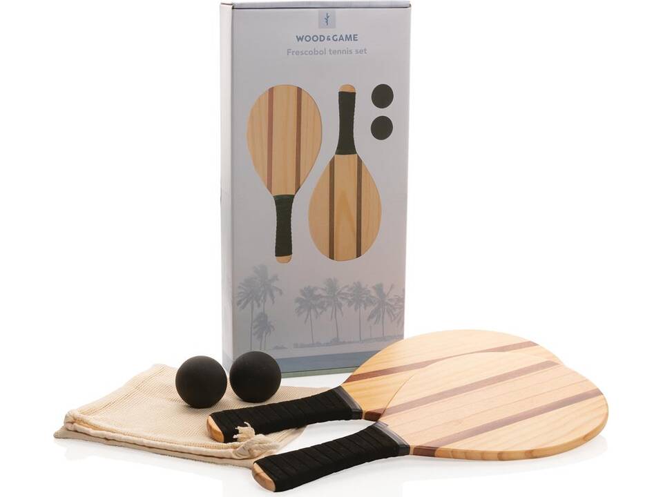Set de raquettes frescobol en bois 3