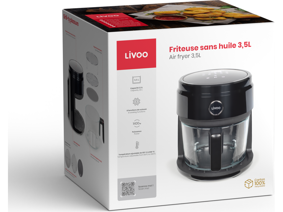 Livoo Friteuse sans huile 3,5 L 2
