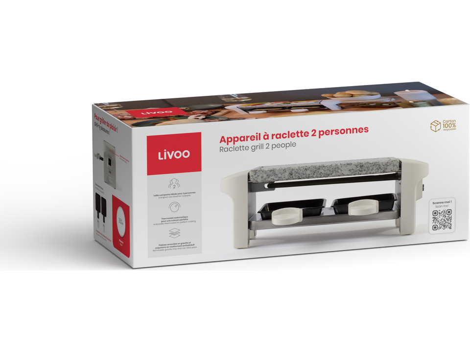 Livoo Appareil à raclette 2 personnes 4