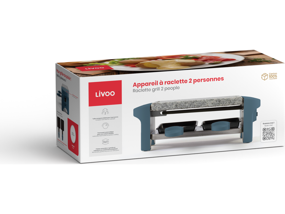 Livoo Appareil à raclette 2 personnes 7