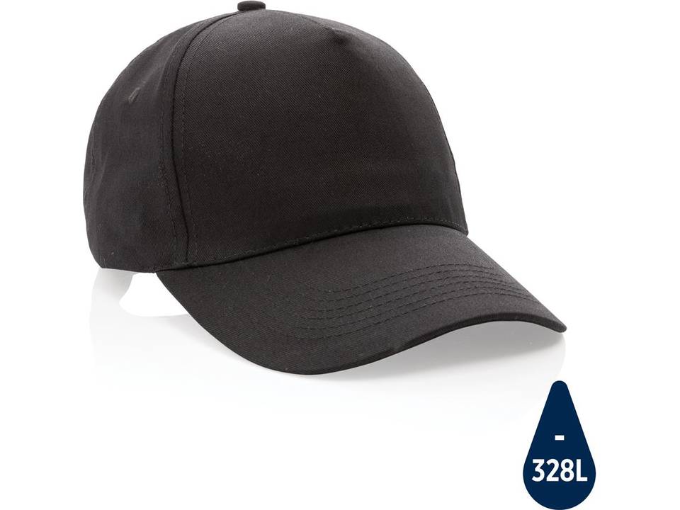 Impact 5 panel 190gr gerecycled katoenen cap met AWARE™ trac