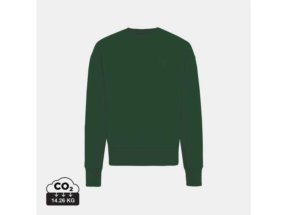 Iqoniq Kruger gerecycled katoen relaxed sweater groen