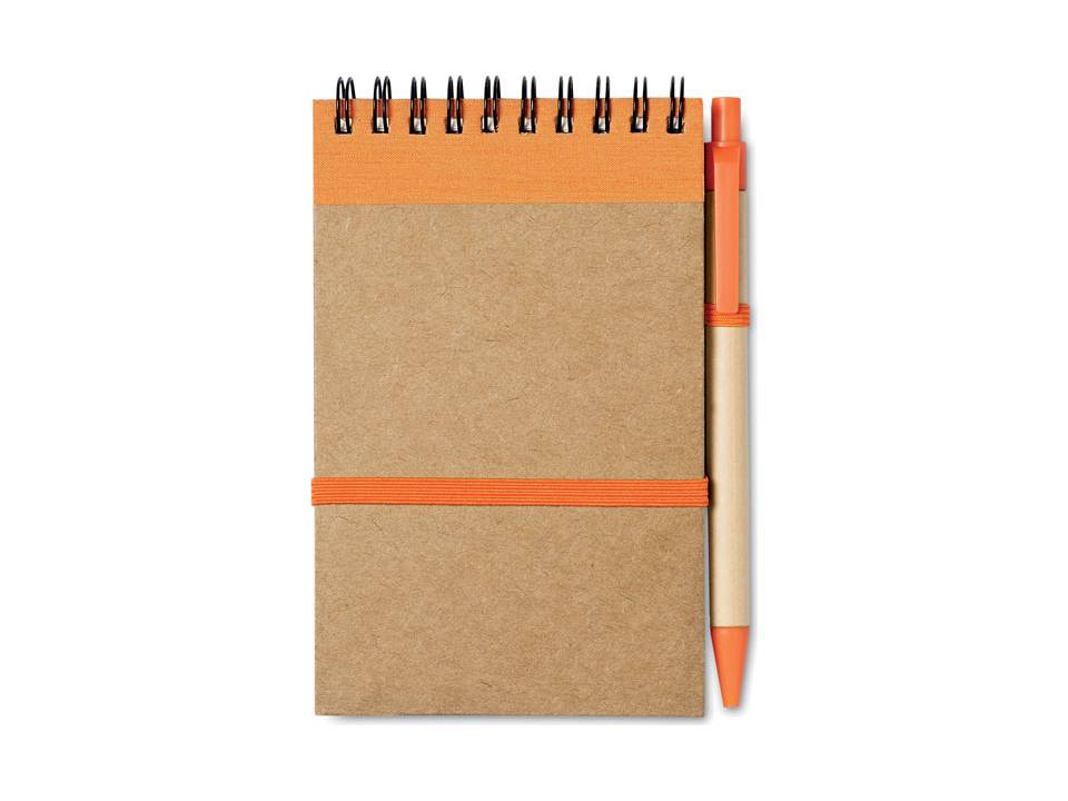 Bloc-notes recyclé et stylo 16
