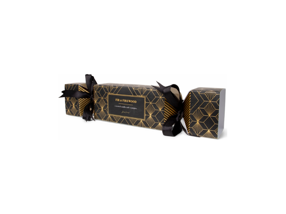 JENS Living Geurkaarsen In Party Cracker Wit&Zwart 2