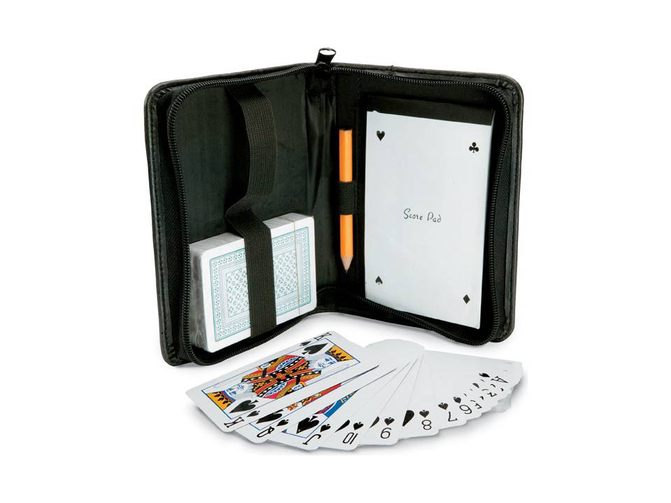 Cartes à jouer avec bloc et crayon 1