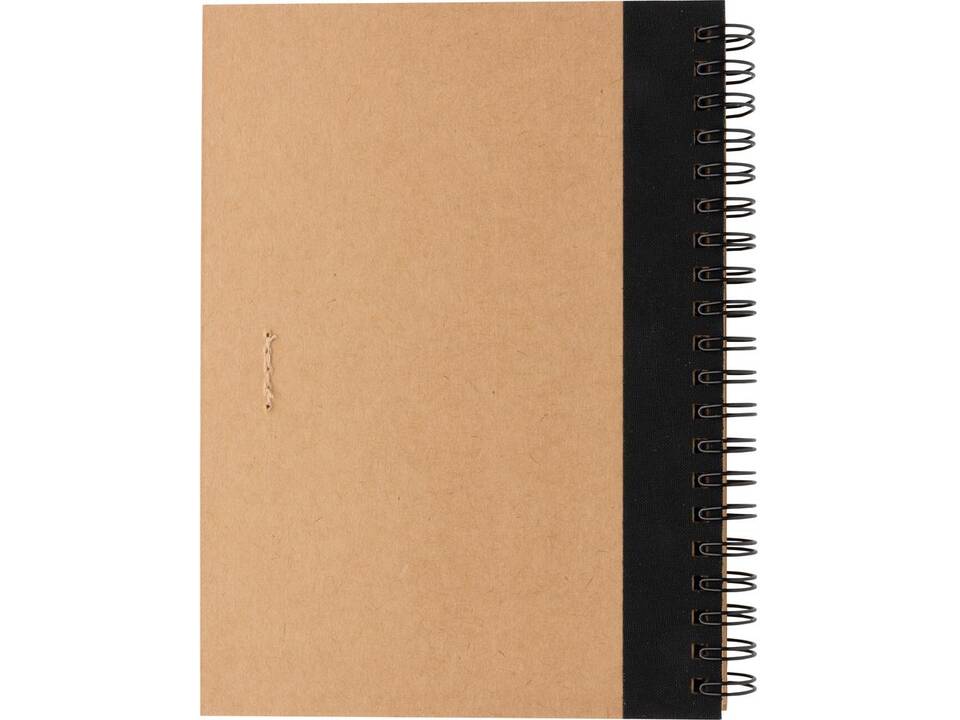 Cahier à spirales kraft avec stylo 4