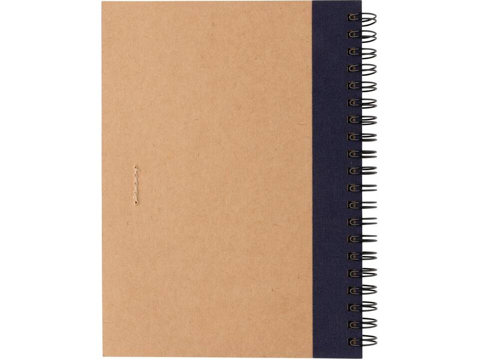 Cahier à spirales kraft avec stylo 16