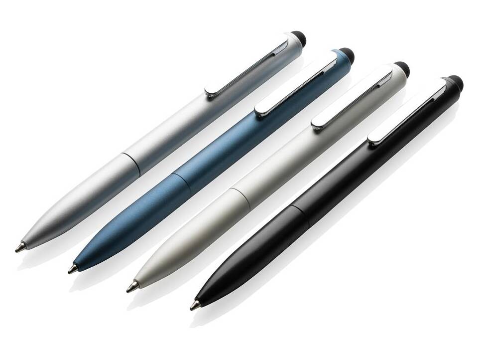 Stylo en aluminium recyclé certifié RCS avec stylet Kymi