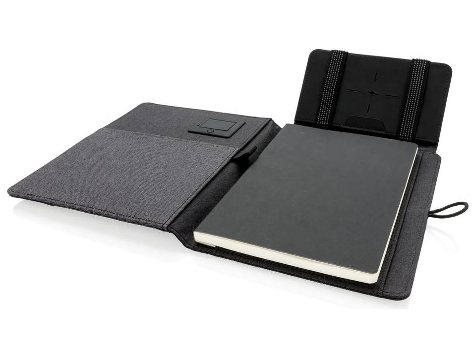 Housse à carnet Kyoto avec 5W chargeur à induction 4