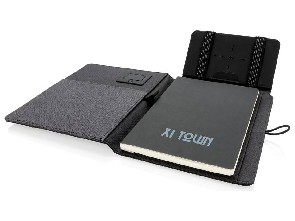 Housse à carnet Kyoto avec 5W chargeur à induction 5