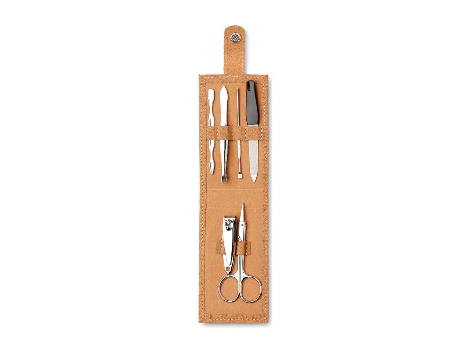 Manicure set in kurk etui bedrukken