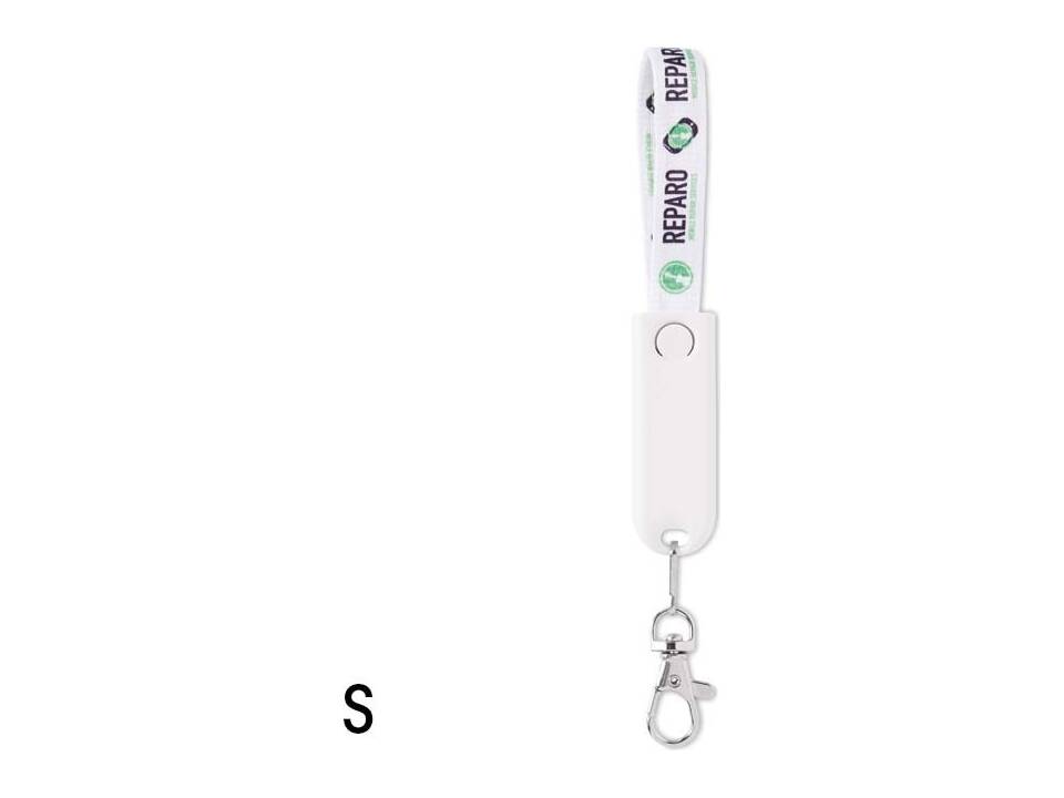 Lanyard sublimé sur mesure avec câble de charge 3-en-1 – design entièrement personnalisé 2