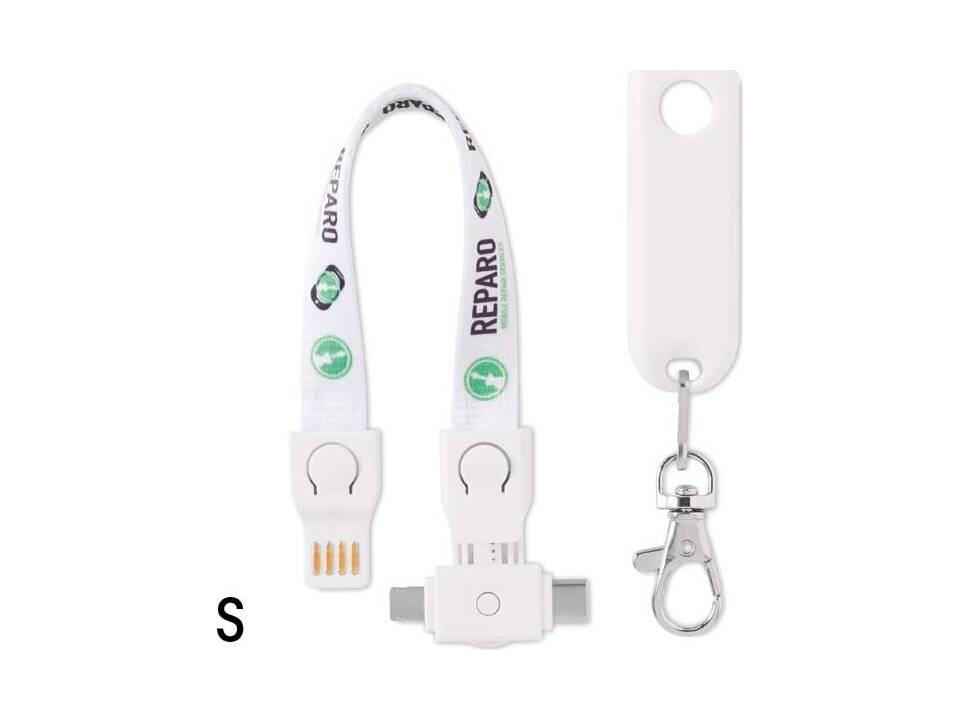 Lanyard sublimé sur mesure avec câble de charge 3-en-1 – design entièrement personnalisé 3