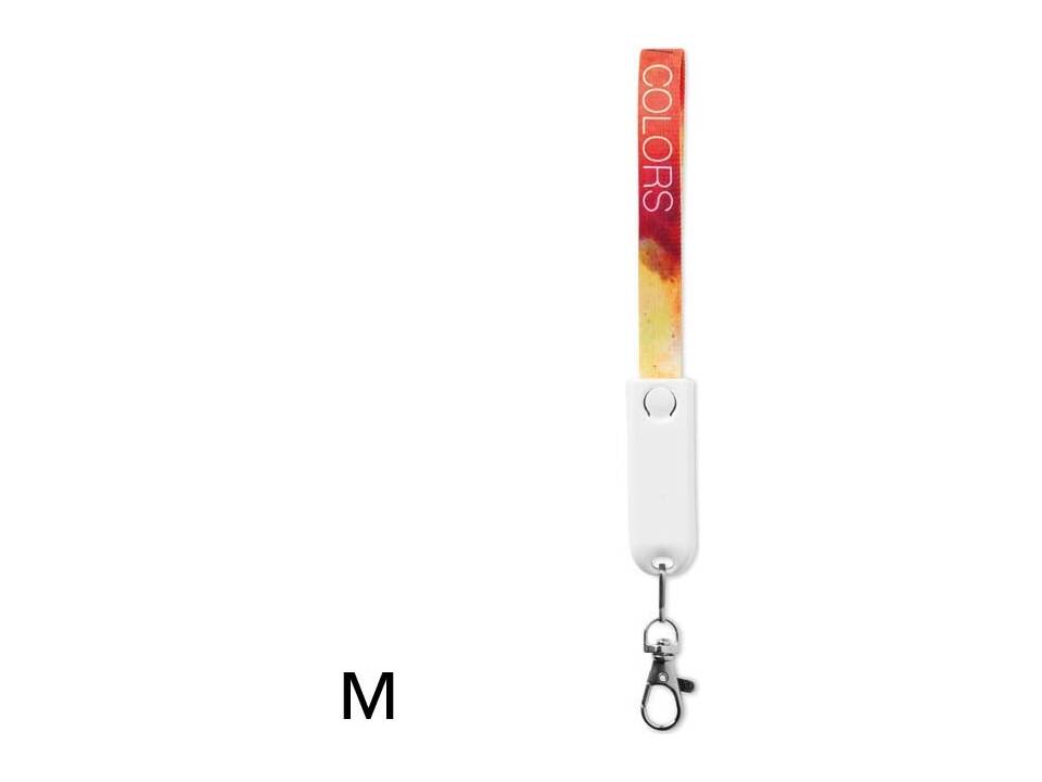 Lanyard sublimé sur mesure avec câble de charge 3-en-1 – design entièrement personnalisé 4