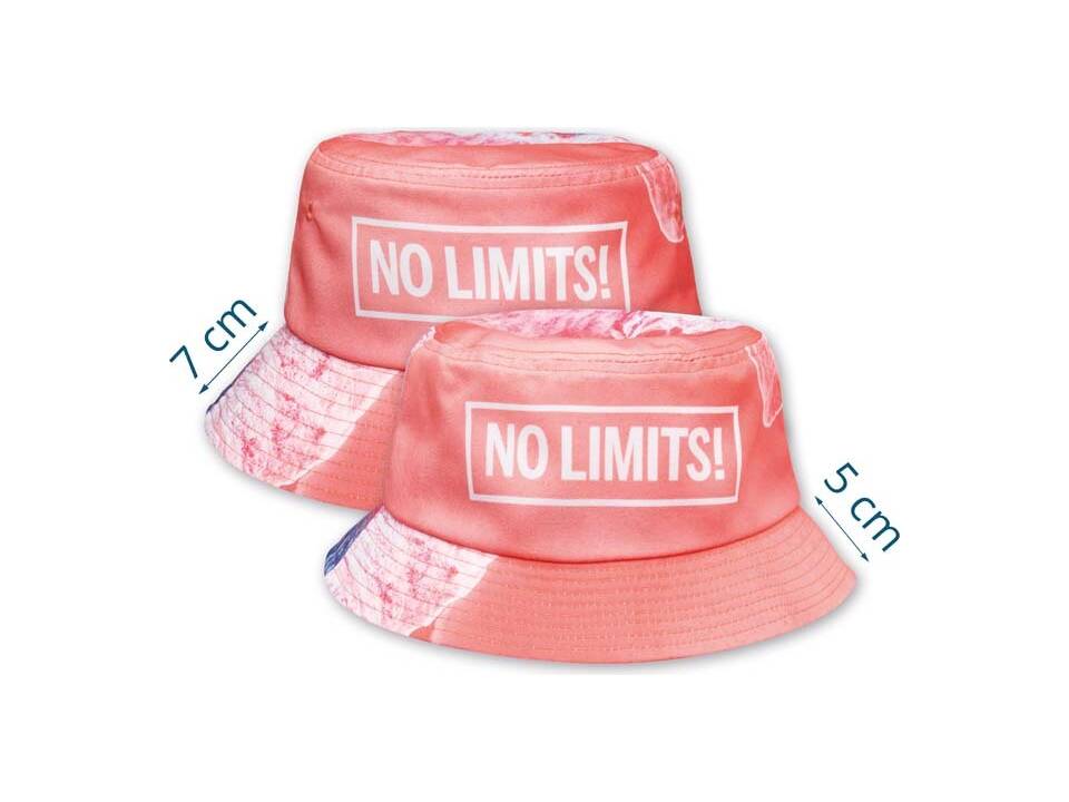 Chapeau de soleil sur mesure en polyester 260 g/m² avec impression full color – design entièrement personnalisé 1