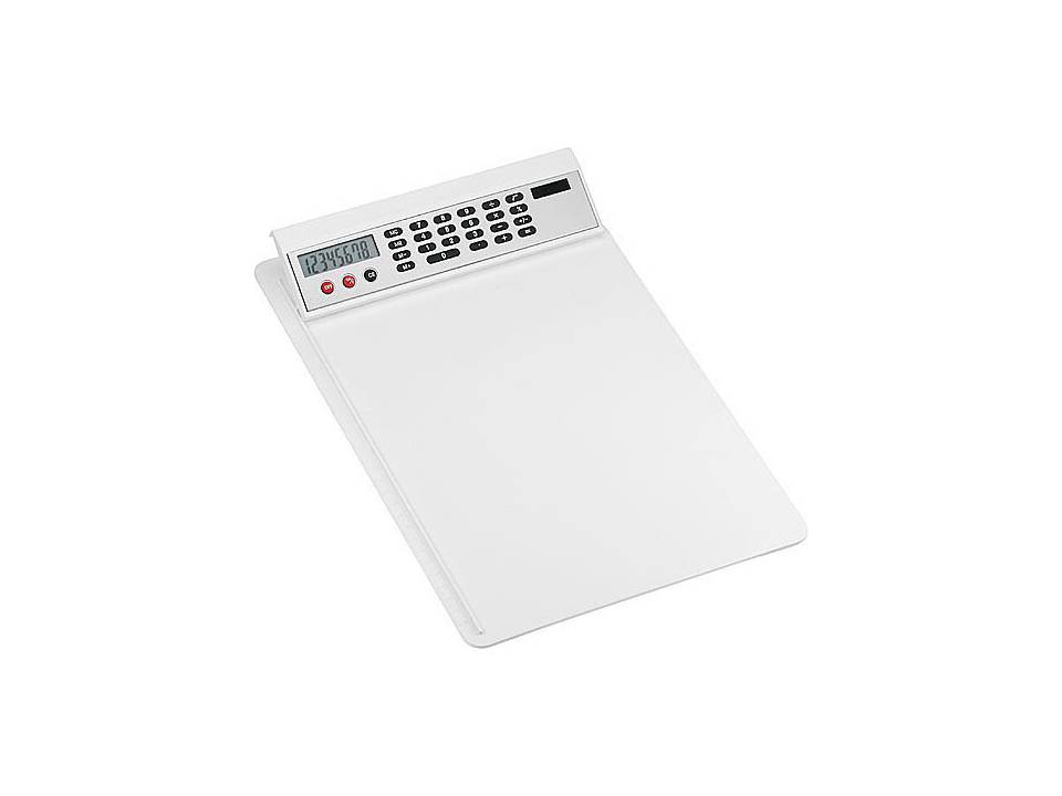 Porte-bloc a pince avec calculatrice solaire 1