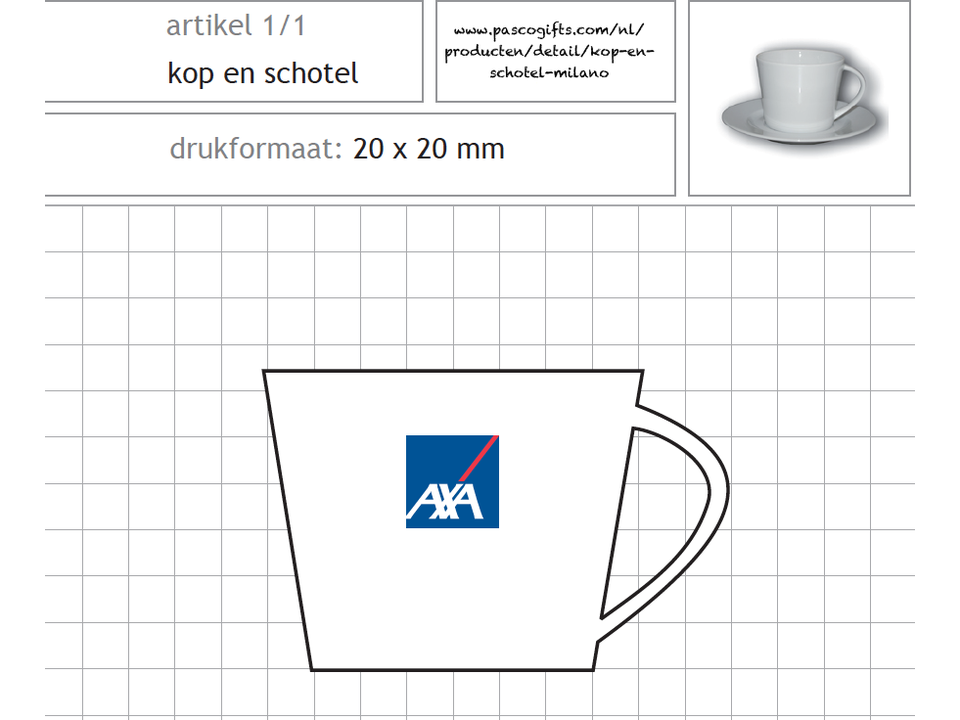 Tasse et soucoupe Milano 3