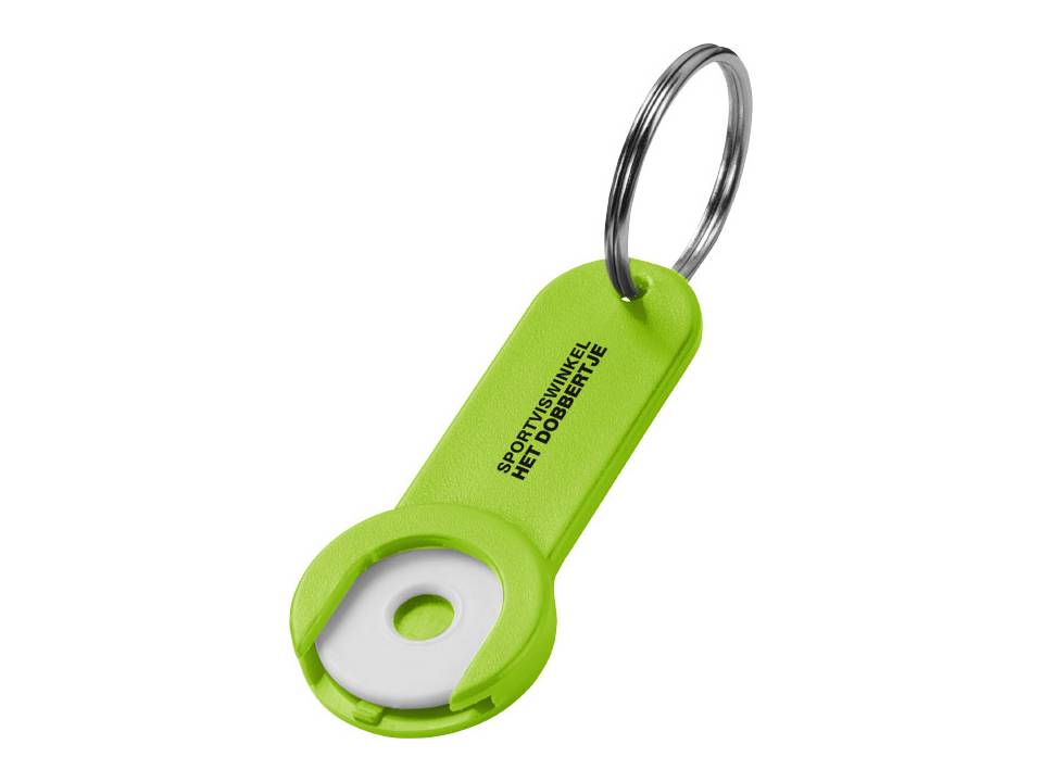 Porte-cles avec jeton Shoppy 3