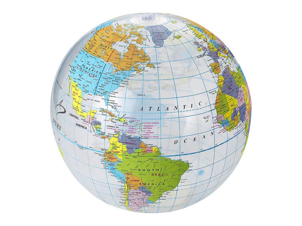 Ballon imprimé globe terrestre 2