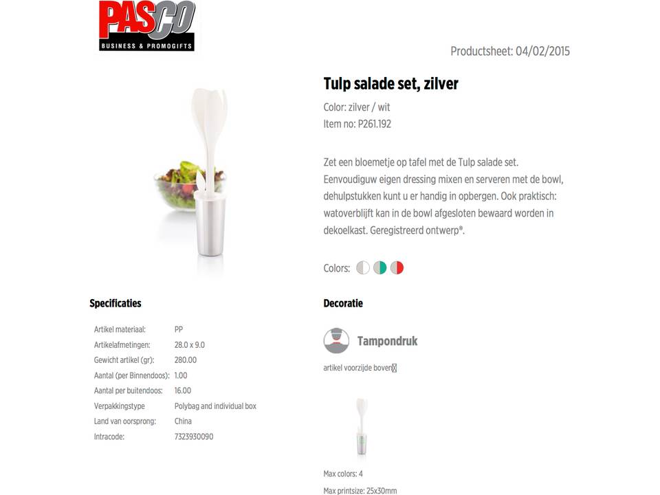 Ensemble a salade Tulip 1