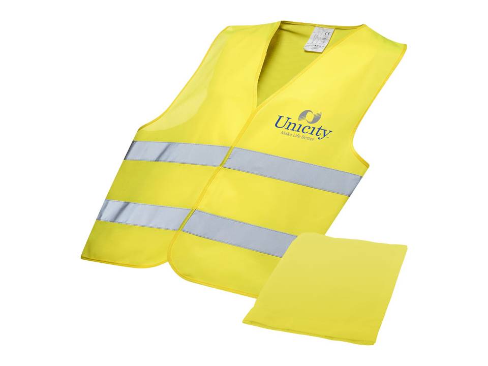 Gilet de sécurité jaune avec étui 4