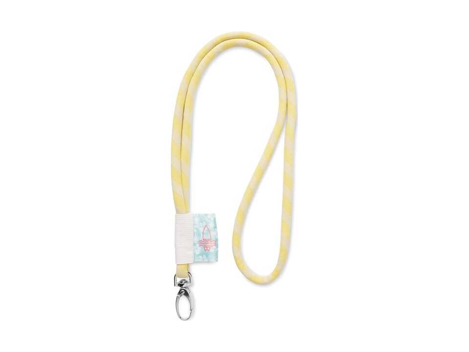 Lanière en polyester sur mesure avec cordon bicolore et étiquette en couleur ou tissée – design entièrement personnalisé 5