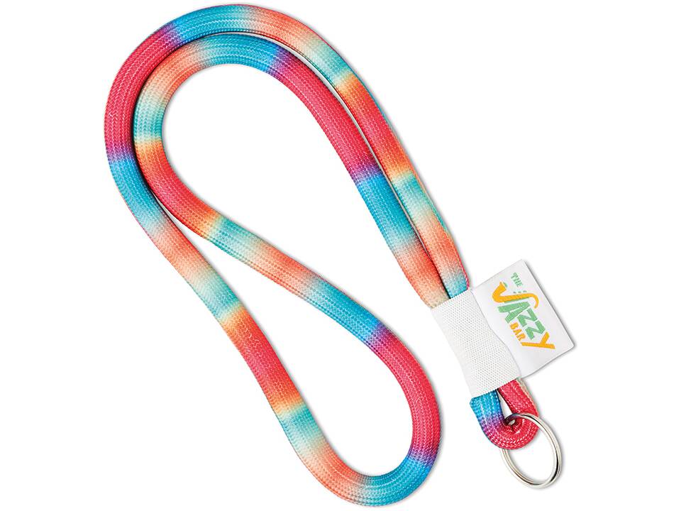 Tour de cou en polyester sublimé sur mesure avec impression en pleine couleur ou étiquette tissée – design entièrement personnalisé 1