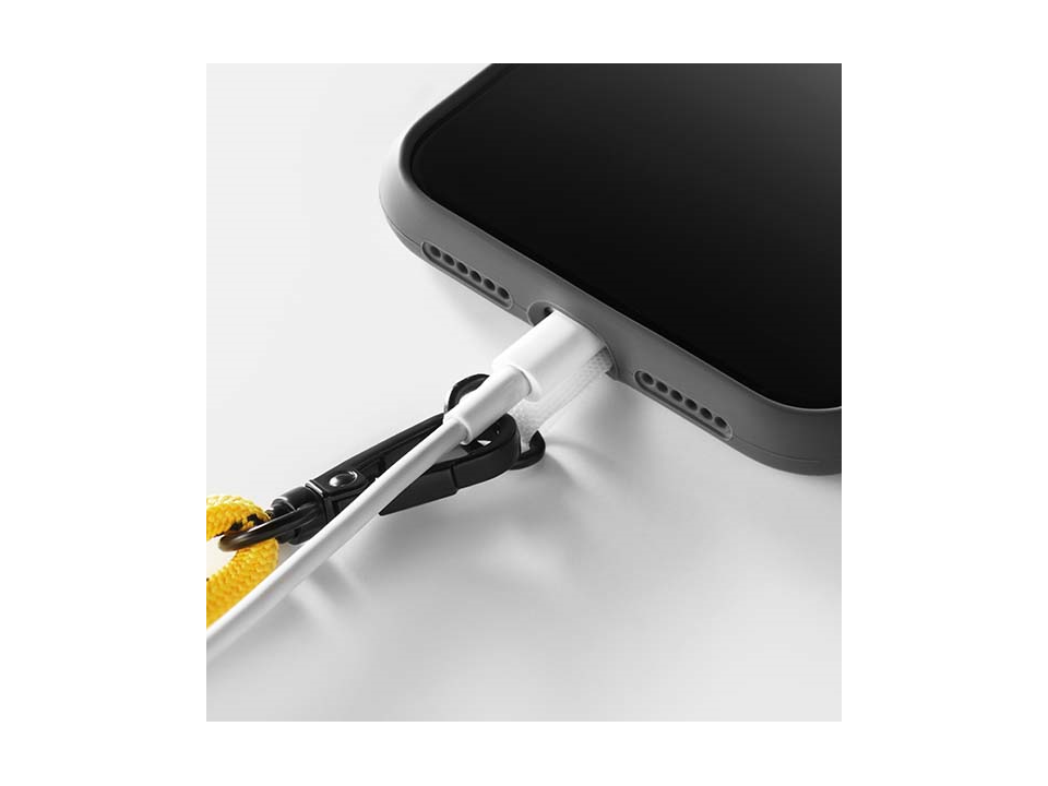 Support pour téléphone bandoulière tendance sur mesure en polyester avec cordon bicolore – Design entièrement personnalisé 4