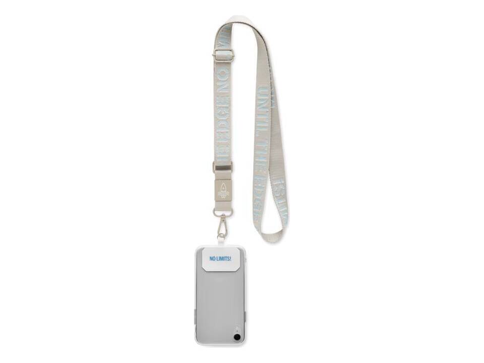 Porte-téléphone bandoulière réglable en tissu tissé sur mesure avec plaque en métal pour logo gravé – Design entièrement personnalisé 4