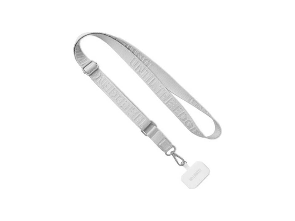 Porte-téléphone bandoulière réglable en tissu tissé sur mesure avec patch en cuir PU embossé – Design entièrement personnalisé 5