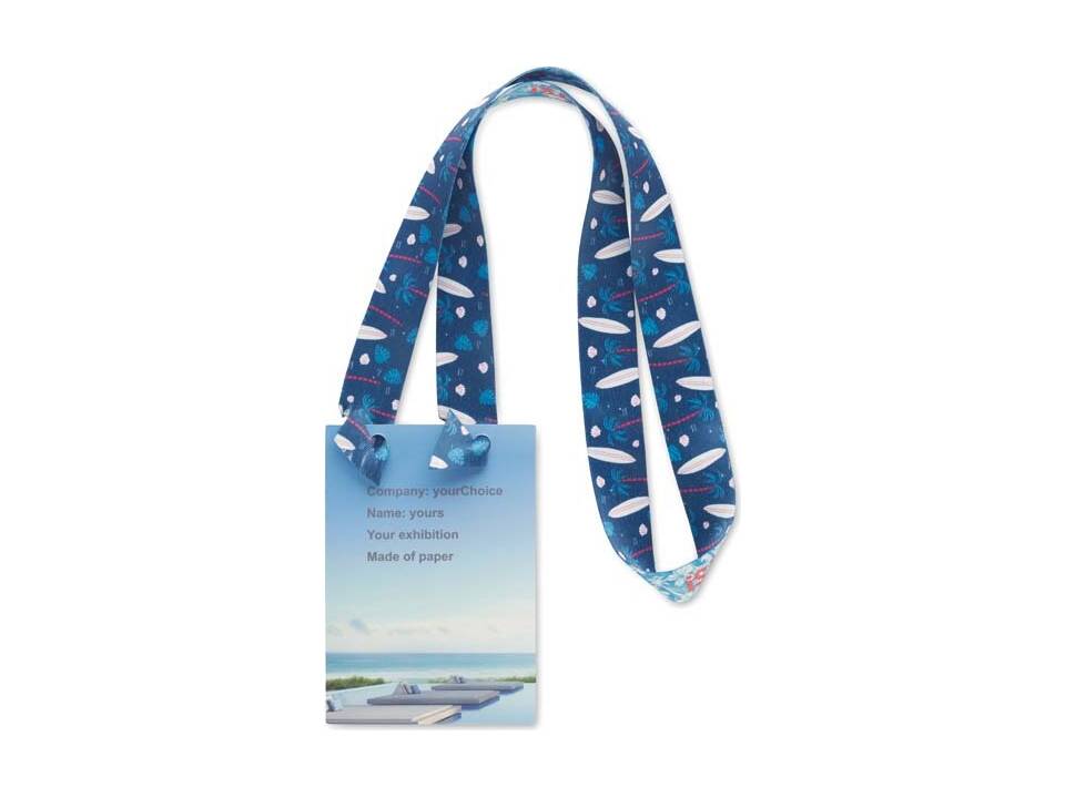 Lanière en polyester sublimée sur mesure avec porte-badge sans crochet métallique – design entièrement personnalisé 2