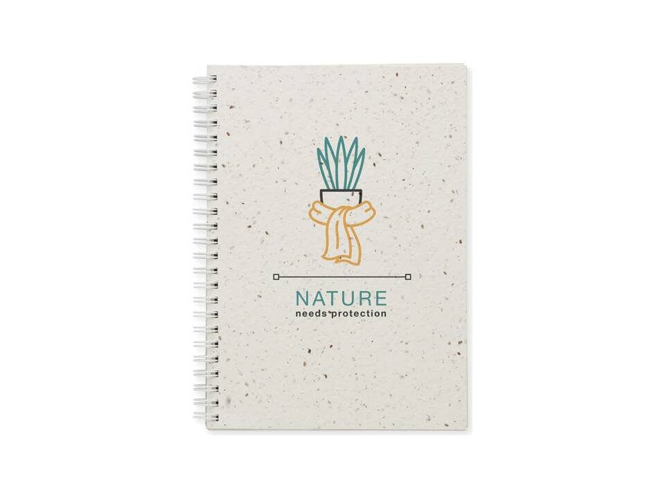 Carnet A5 couv. papier semence 4