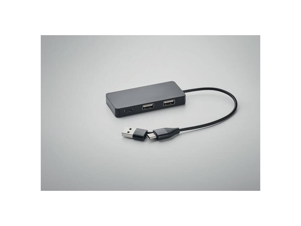 Hub USB 3 ports avec câble 20cm 4