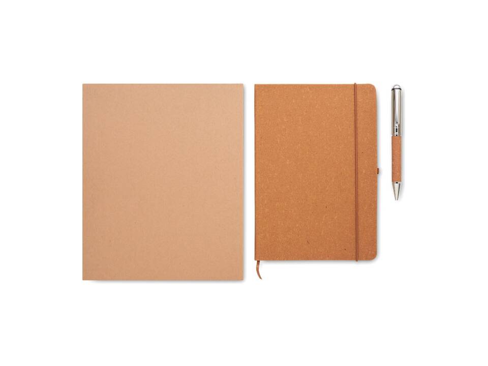 Carnet en cuir recyclé et stylo 11