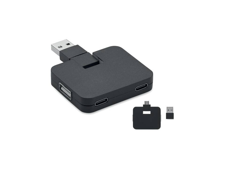 Hub USB 4 ports et câble 20cm
