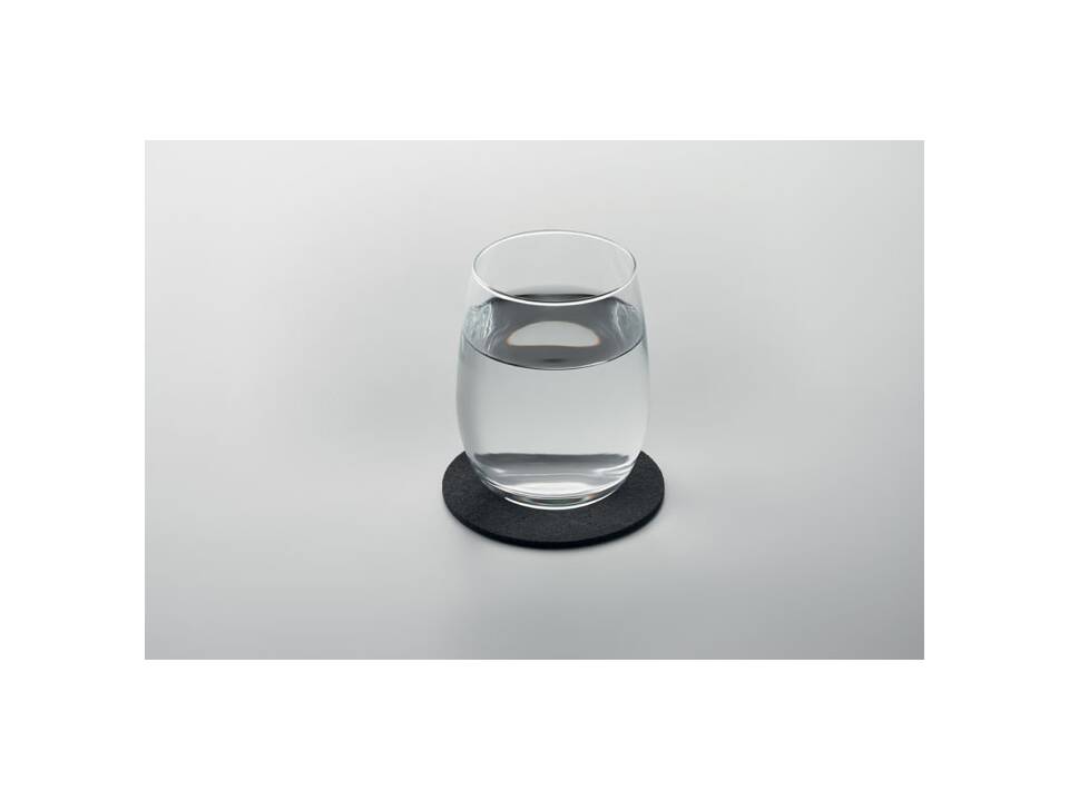 Sous-verre rond en feutre RPET 3