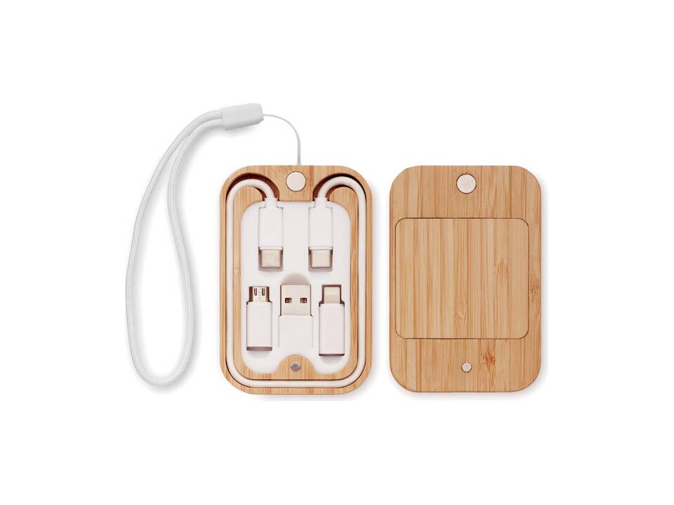 Chargeur sans fil 15W bambou 6