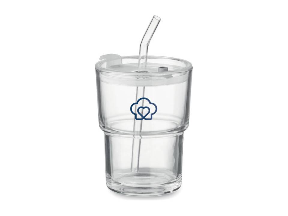 Gobelet verre et paille 400ml 4