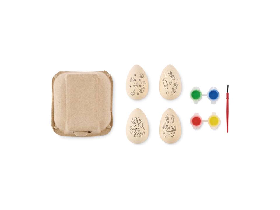 Set de peinture d'oeufs en bois 1