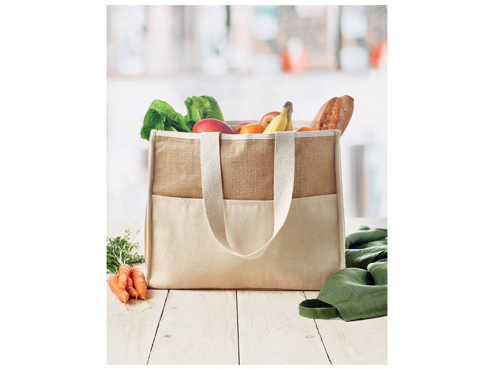 Sac shopping en toile et jute 5