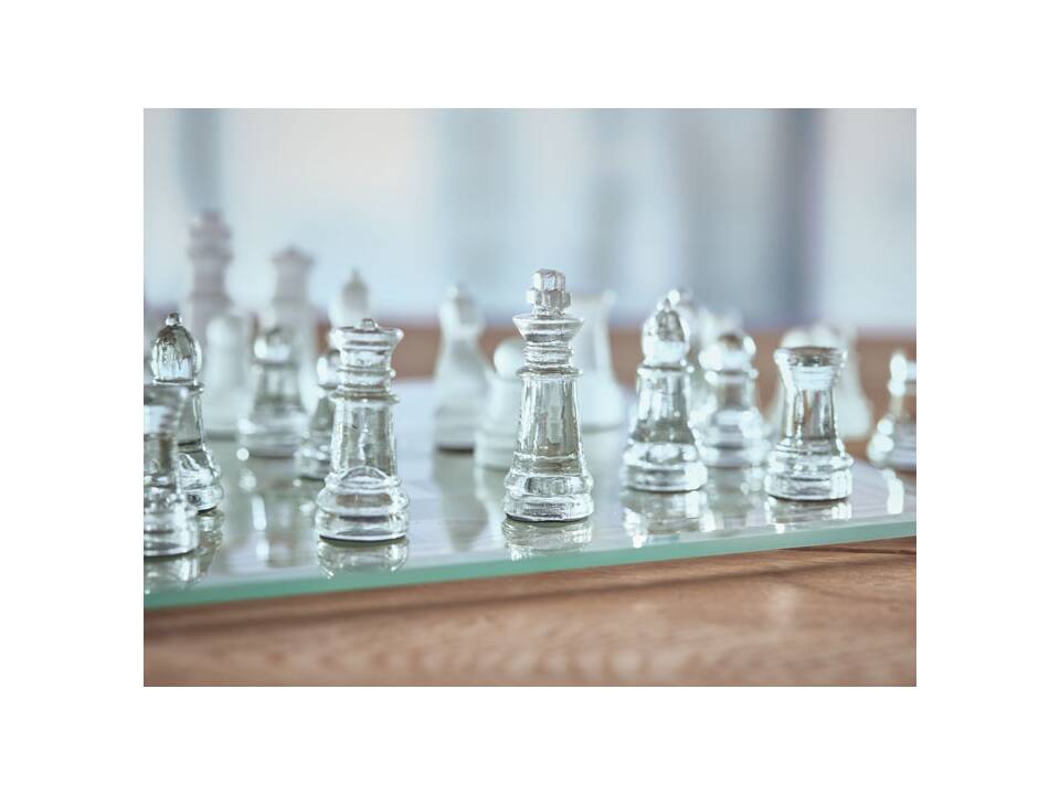 Jeu d'échecs en verre 3