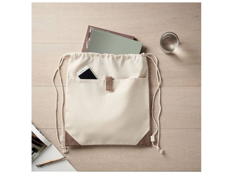 Sac à cordon en coton recyclé 19