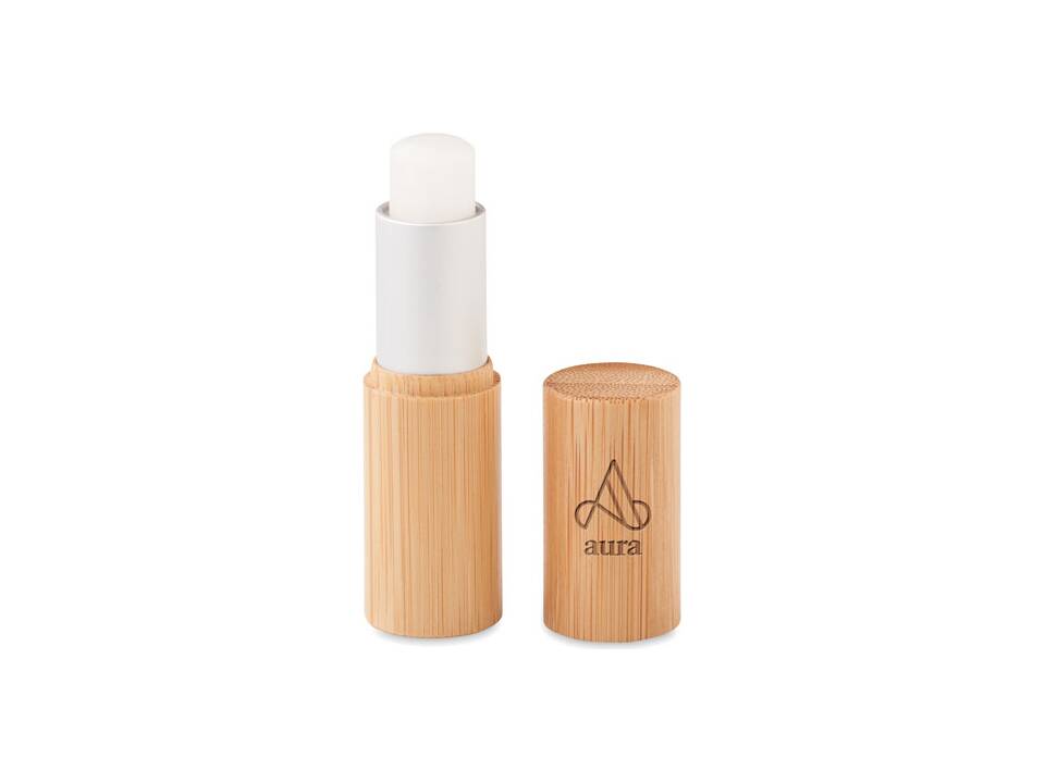 Lip balm in bamboo tube box 2