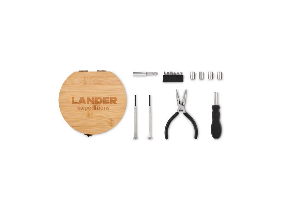 15 piece tool set bamboo case 2